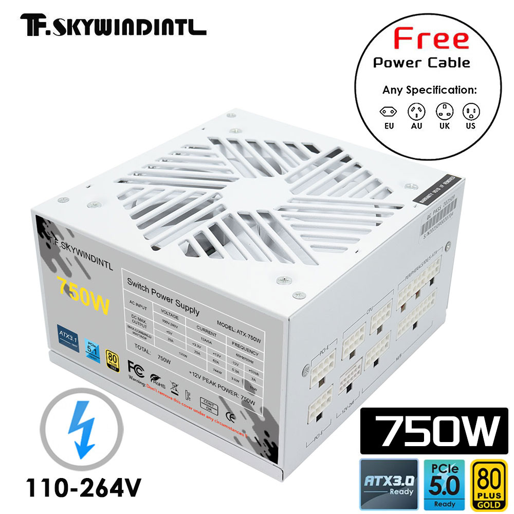 1000W White Modular Power Supply - Biały zasilacz 750W 850W 1000W 1200W